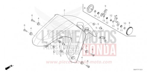 FRONT FENDER (CB400XAN,CB500XAN/P) CB500XAN de 2023